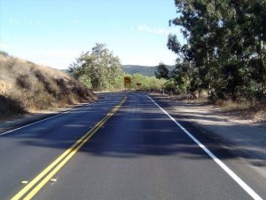 San Diego road after slurry application