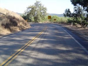 San Diego road before slurry application